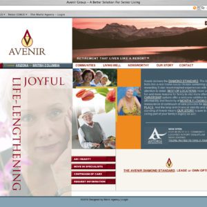 A website for an assisted living community.