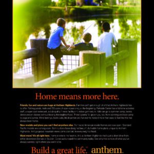 Three children gaze out at a sunny suburban scene from behind a wire fence.