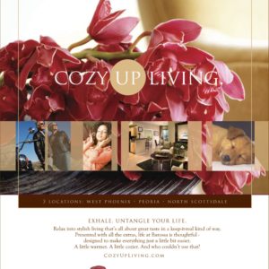 A poster of cozy up living