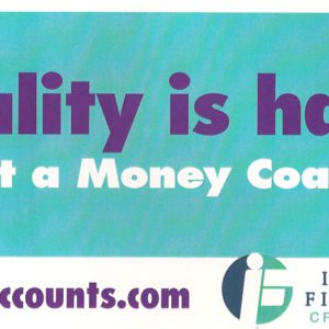 A banner that says quality is how important a money coach.