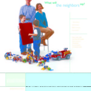 In a print advertisement for Baldwin Park neighborhood, a family delights in playing with a toy car set in their living room, creatively imagining how their neighbors would react to their latest home addition.